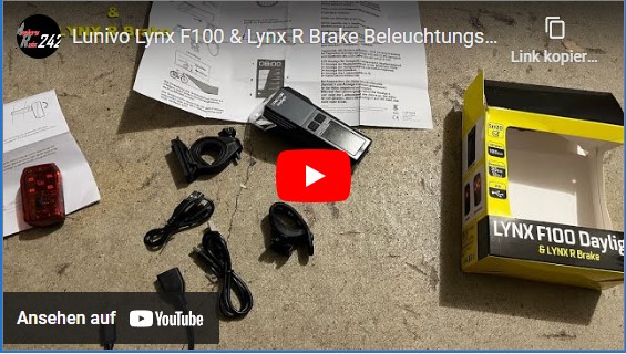 Lunivo Lynx F100 & Lynx R Brake Beleuchtungsset Unboxing & Testfahrt